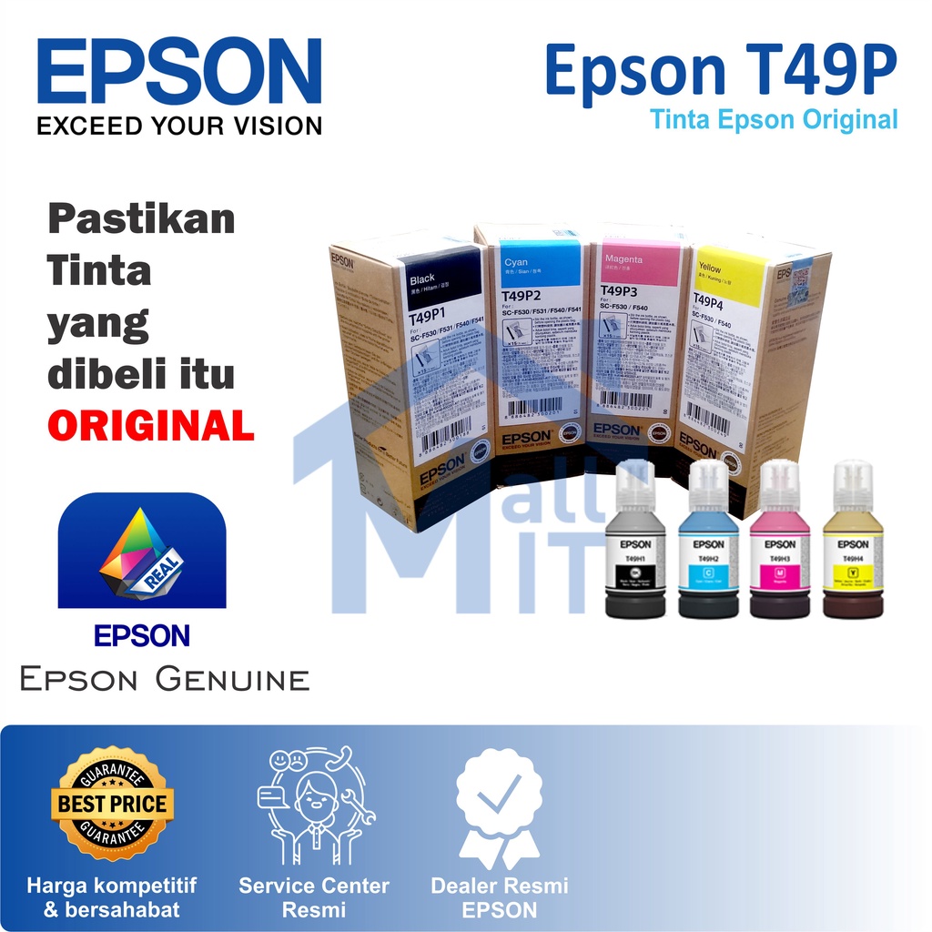 TINTA CATRIDGE EPSON T49P SC-F530 F530 SC-F130 F130 SUBLIMASI ORIGINAL