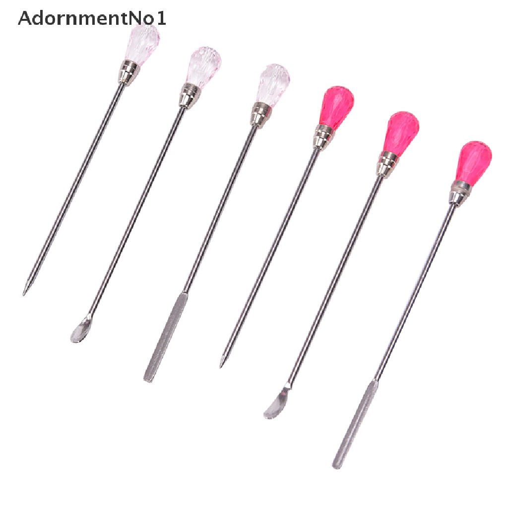 (AdornmentNo1) 3pcs / Set Jarum / Sendok Pembuat Perhiasan Bahan Silikon Resin