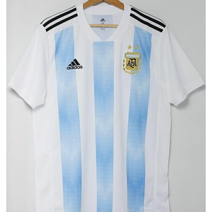 Dijual Jersey Baju Kaos Argentina Home World Cup  2018 Grade ORi Futsal Murah Limited