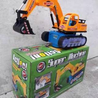  Mainan  Excavator Anak Edukatif Traktor Edukasi Beko Batre 