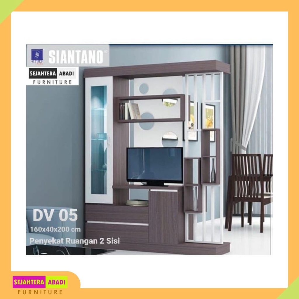Buffet, divider, Lemari Penyekat Ruangan 2 Sisi DV05 Siantano [SALE]