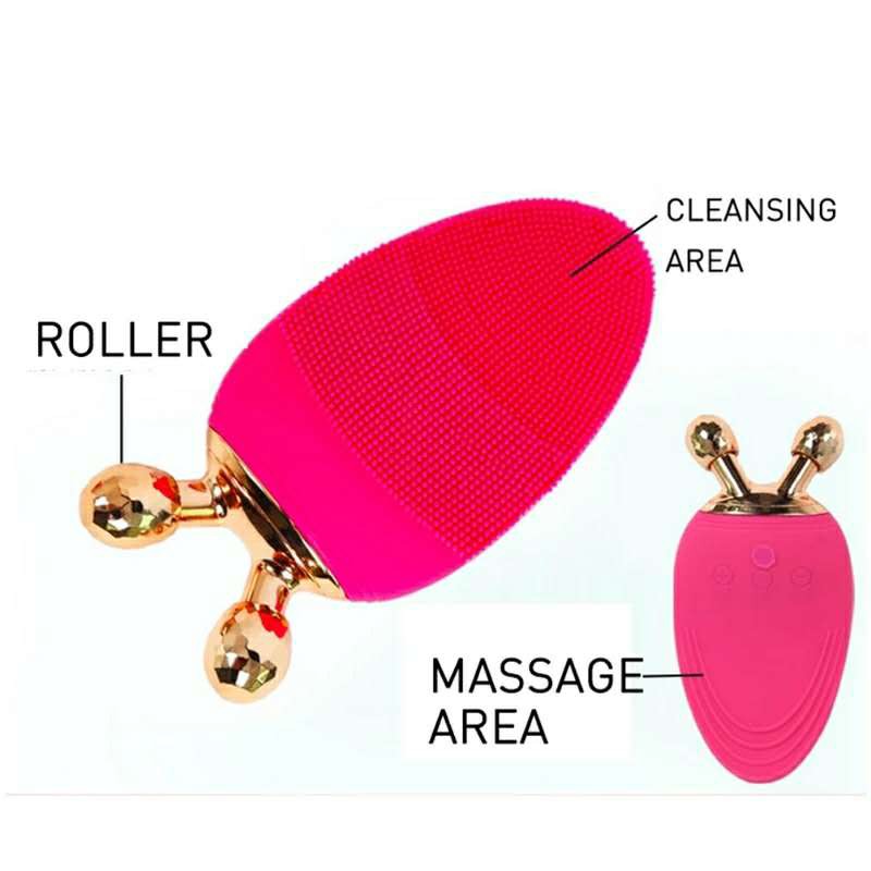 Alat Pembersih Wajah V Roller Multifungsi Rechargeable