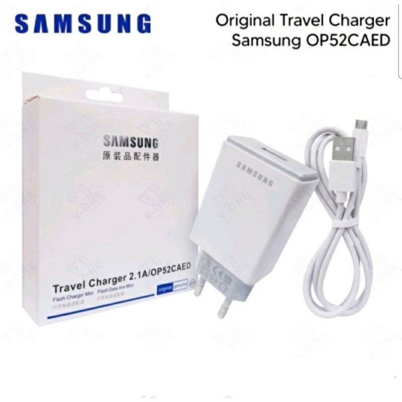 CHARGER SAMSUNG TC CASAN BATOK KABEL MICRO &amp; TYPE C QC 3.0 OP52 CAED