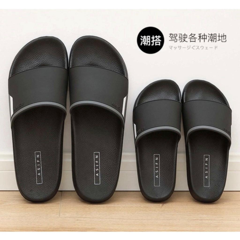 Sandal afsin hitam /slip On Pria wanita/sandal  Karet Unisex terbaru ori-1