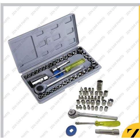 KUNCI  SOK Shock 40 in 1 Pcs Pas obeng Combination Socket Wrench Set