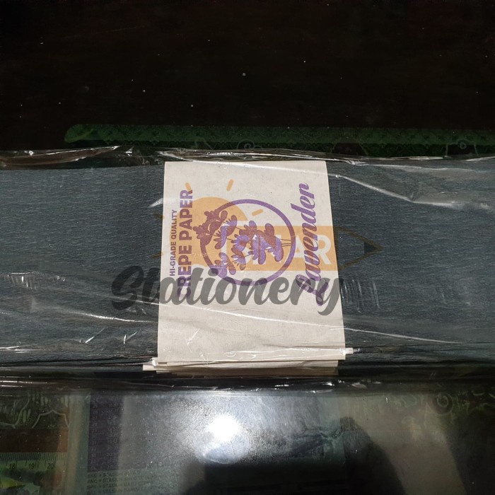 

NEW Kertas krep lembaran lavender hitam 099 pak isi 25pc