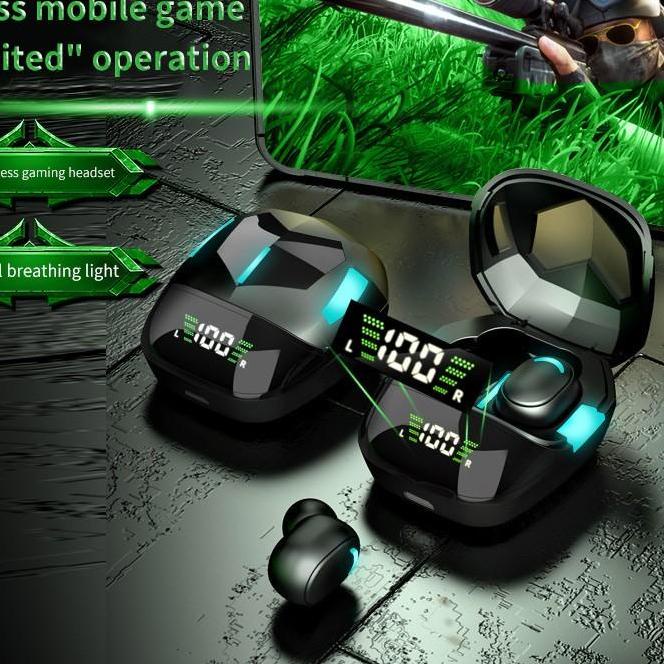℮ HEADSET GAMING TWS BLUETOOTH BT5.1 WATERPROOF LOW LATENCY LED G7S/ TWS EARPHONE BLUETOOTH NIRKABEL
