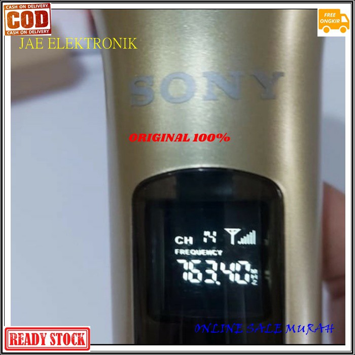 G492 SONY MIC WIRELESS MICROPHONE CAS CASAN BATERAI CHARGER UHF MIK KARAOKE Mic single pro vocal vokal suara audio sistem mik professional panggung dj studio sound system  Deskripsi Mic wireless Sony 1 pcs mic pegang 1 pcs transmitter/receiver 1 pcs kabel