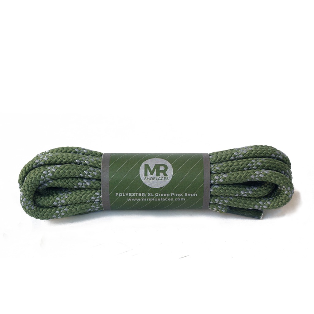 MR Shoelaces HK03 Green Pine (Hijau) Tali Sepatu Hiking Motif 4-5mm 90cm 100cm 120cm 150cm 180cm