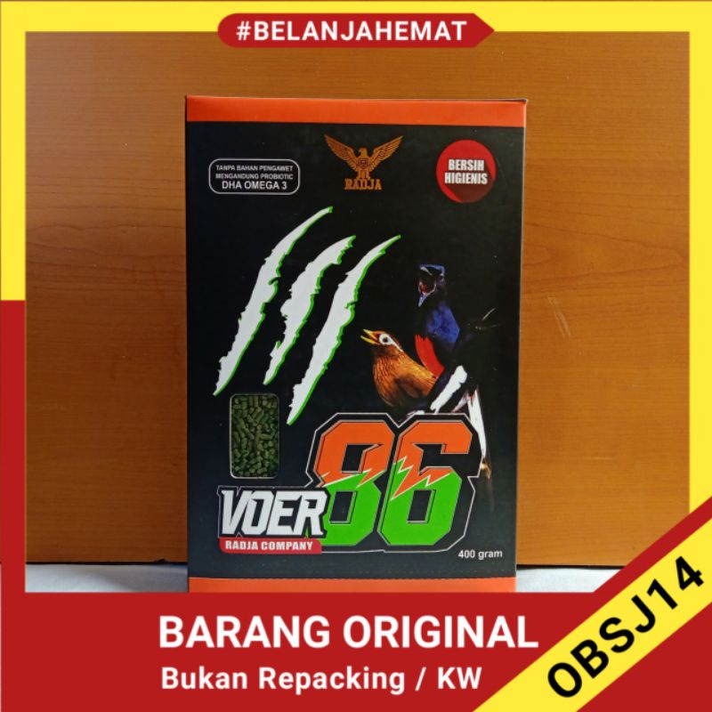 Voer 86 premium hijau ekstra rumput laut pakan burung Radja company