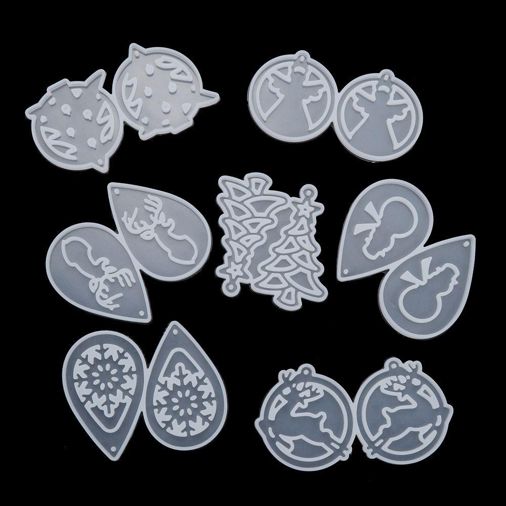 Solighter Anting Cetakan Resin DIY Membuat Perhiasan Alat Menjuntai Kristal Resin Silikon Cetakan