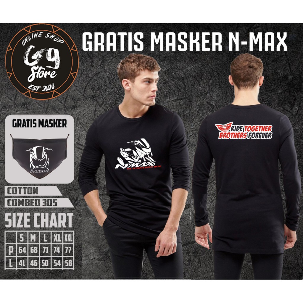 KAOS N-MAX KAOS YAMAHA FREE MASKER KAOS MOTOR KAOS PRIA KAOS DISTRO KAOS CUSTOM