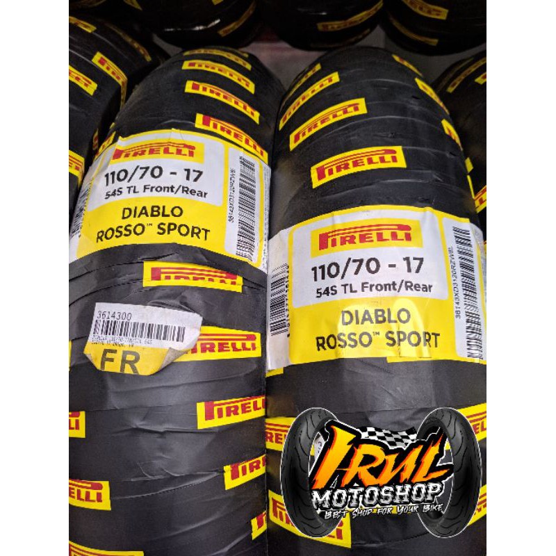 Jual Ban Pirelli Diablo Rosso Sport 110/70-17 Front | Shopee Indonesia