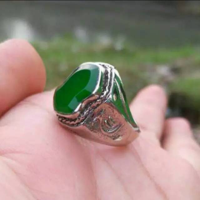 Cincin terompah nabi hijau garut