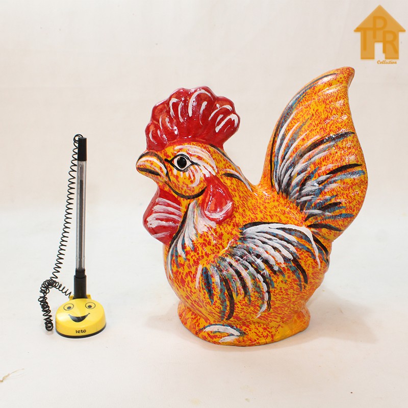 Celengan Ayam Tradisional Motif Burik T22 - SS + packing kayu