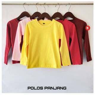 SOLID LENGAN  PANJANG  Kaos  Polos  Dewasa S M L XL Unisex  