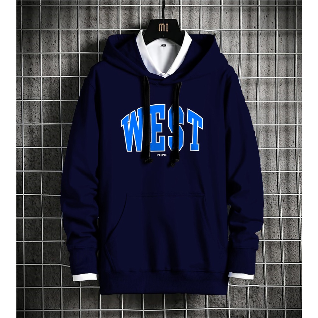 Hoodie Pria / Hodie Pria / Jaket Pria / Sweater Hoodie WEST Bahan Fleece UK L-XL