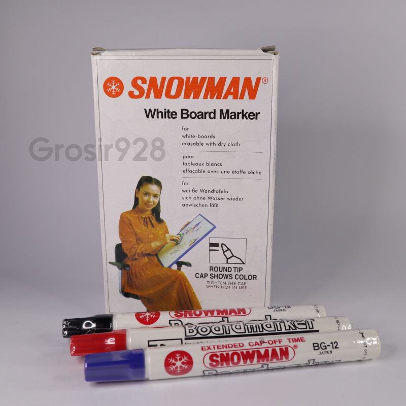 

Spidol Snowman Boardmarker / Papan Tulis Putih / Whiteboard BG-12