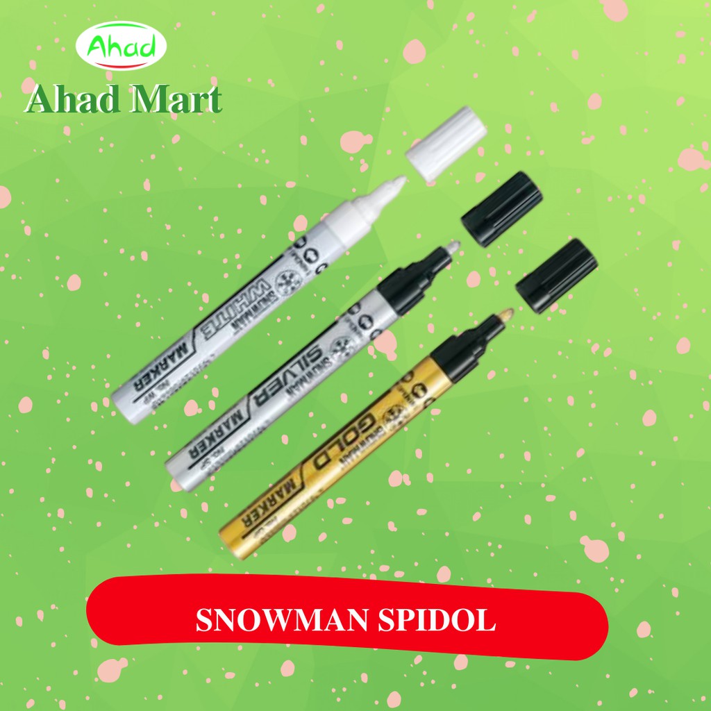 

SPIDOL SNOWMAN WARNA GOLD / SILVER / WHITE / SPIDOL PERMANENT