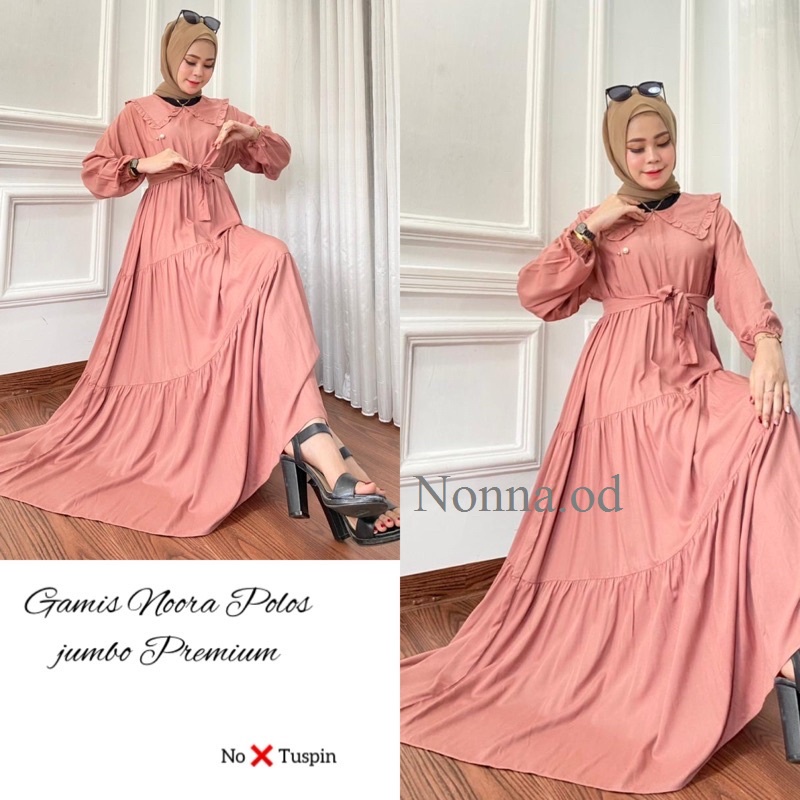 Gamis susun rempel rayon elegant