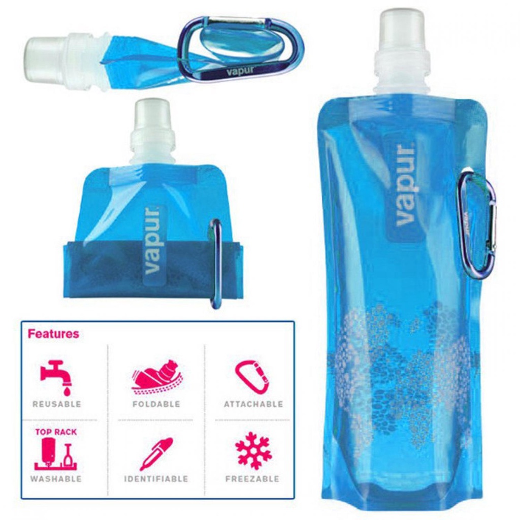 GROSIR_IJ Botol Minum Lipat Camping Hiking Drinking Bottle 500ml - V5