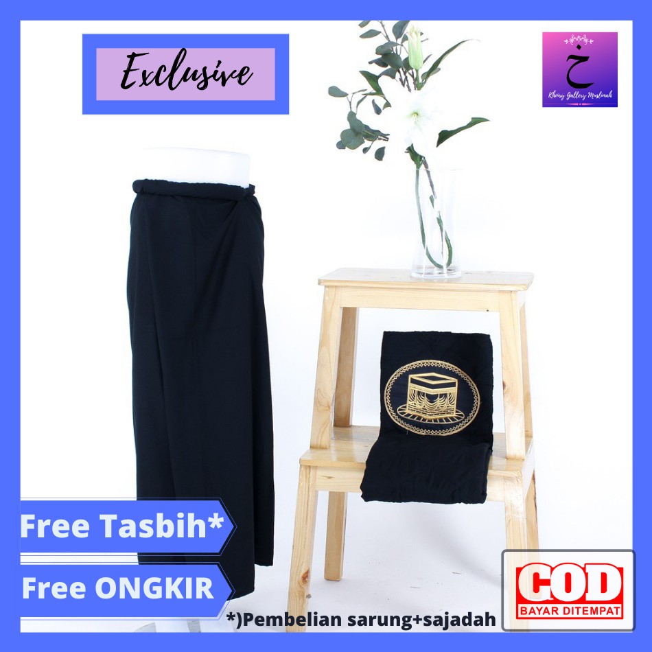 sarung pria dewasa sarung hitam polos dewasa halus sarung sholat cowok premium original murah