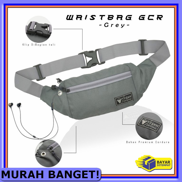 Tas Selempang Pria Waistbag Pinggang Bahu Kulit Cowok Asli Garut FE701 Triple F Tas Pinggang Waistba