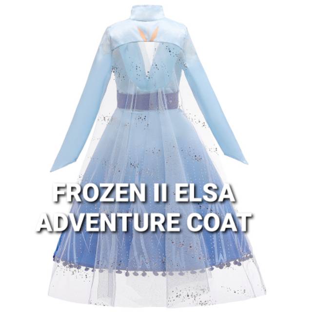 GA2021 FROZEN SNOWFLAKE DRESS / GAUN KOSTUM ANAK PEREMPUAN ELSA BIRU