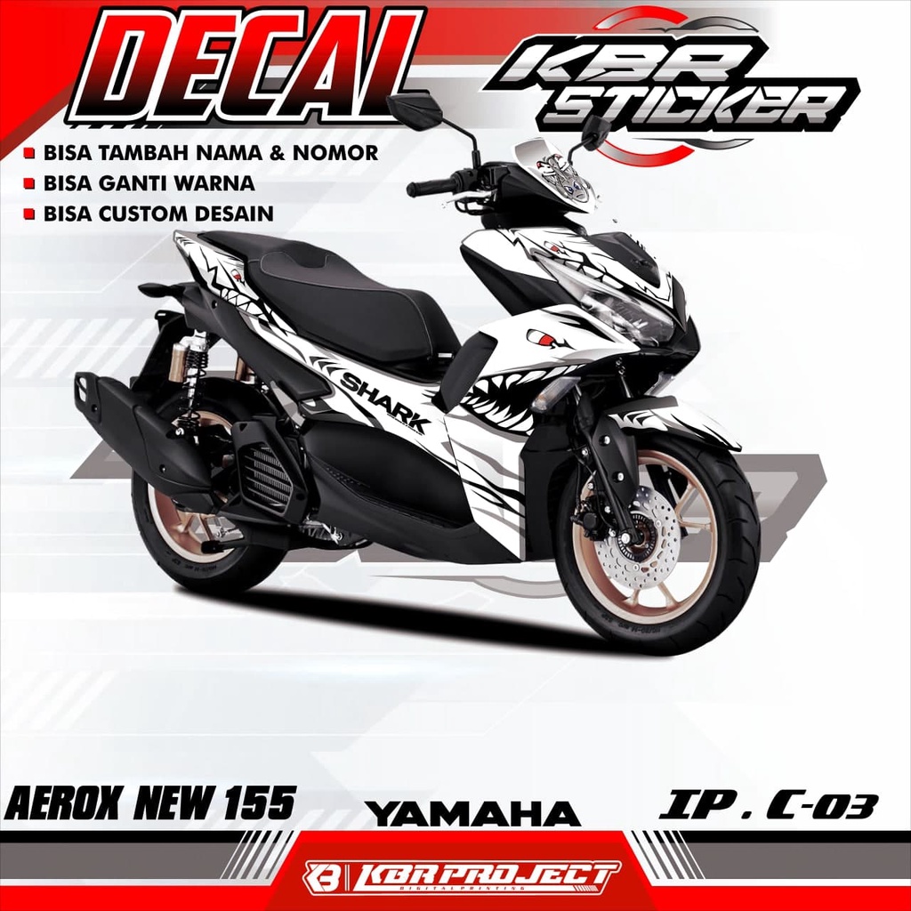 (COD) STICKER DECAL AEROX NEW 155 -  STICKER DECAL AEROX NEW 155.03