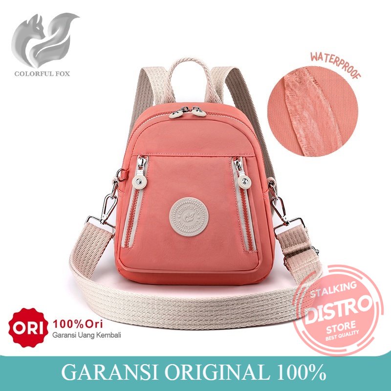 Tas Ransel Wanita COLORFUL FOX 6253 Backpack Wanita Remaja Tas Anti Air tas wanita tas two in one