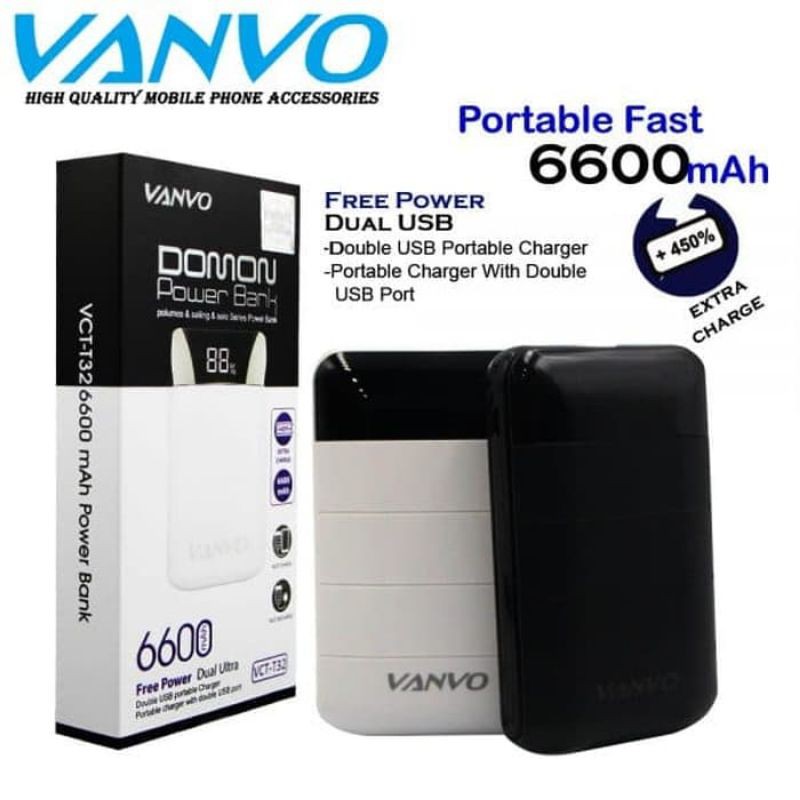 PowerBank Vanvo VCT-T32 6.600 Mah