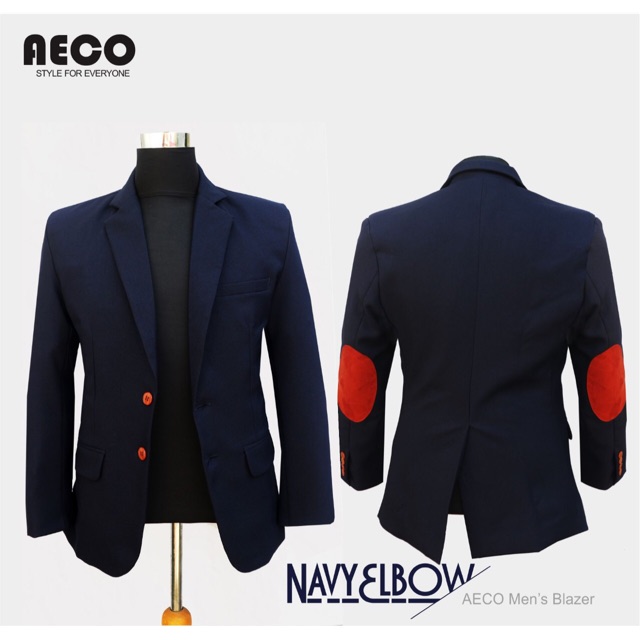 JAS BLAZER ELBOW NAVY DAN HITAM