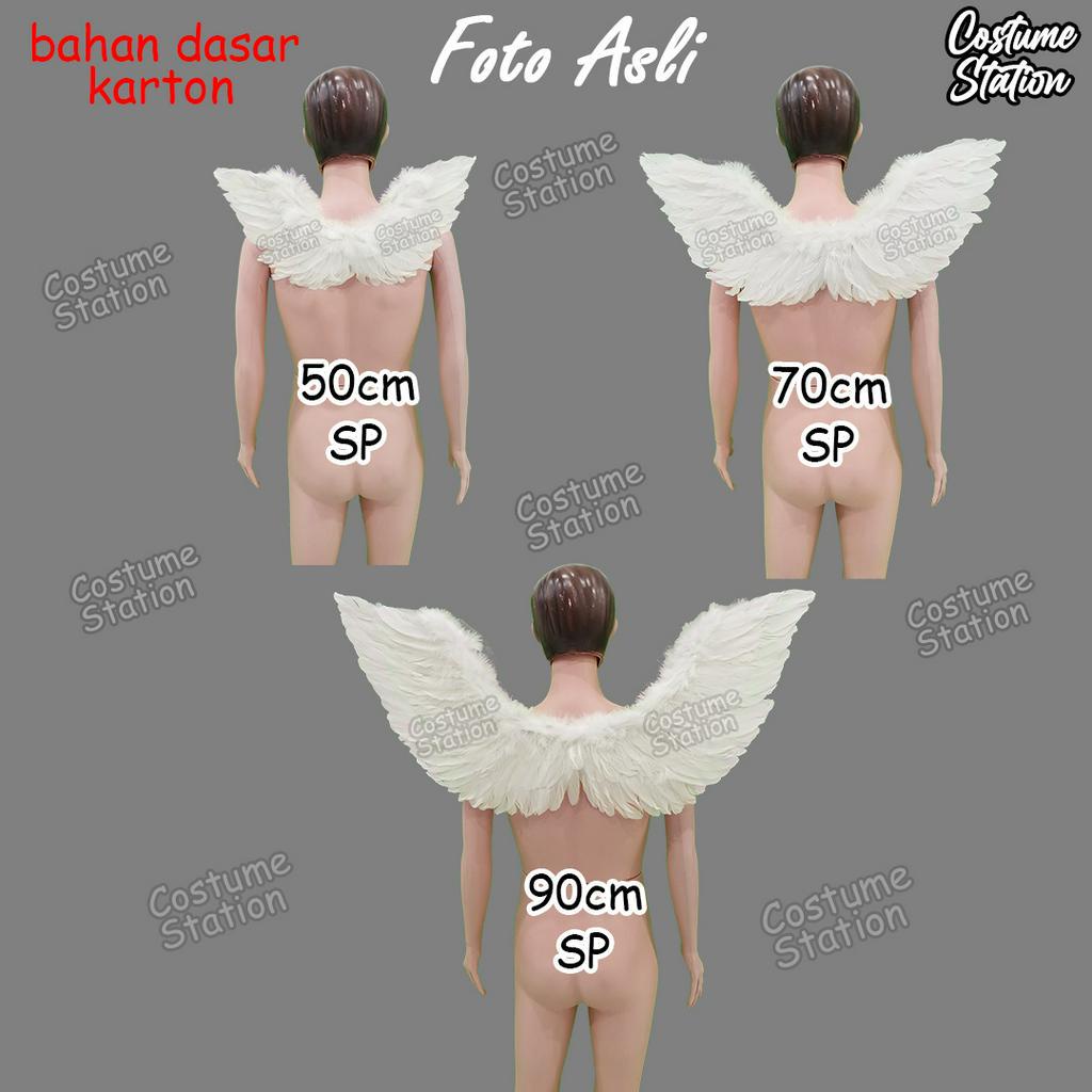 White Angel Wings / Sayap Putih Malaikat Aksesoris Pesta Kostum Halloween Party Costume