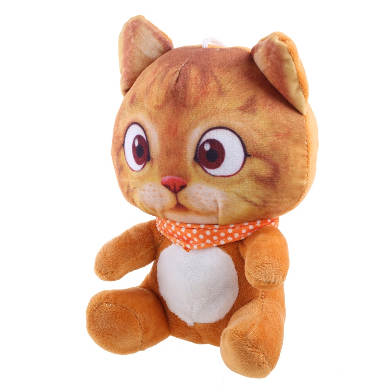 Mary 20cm Boneka Plush 3D Kitten Cushion Bantal Untuk Dekorasi Meja Emosi Menenangkan Non-Deform Office Ornament Mobil Accs