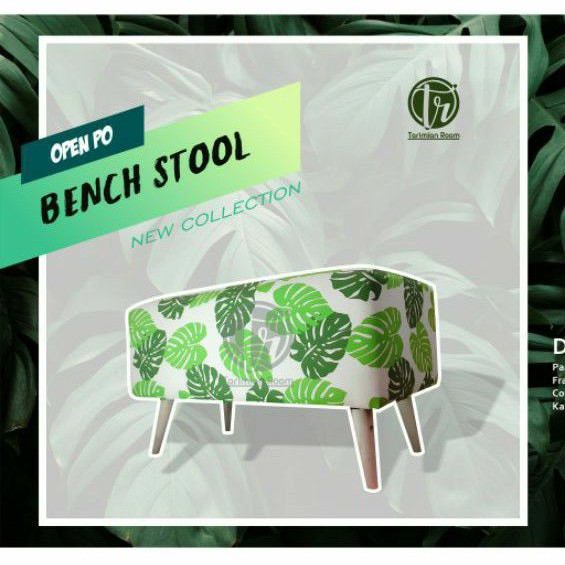PROMO PREORDER BENCH STOOL SOFA BULAT PANJANG 100 CM BANYAK MOTIF