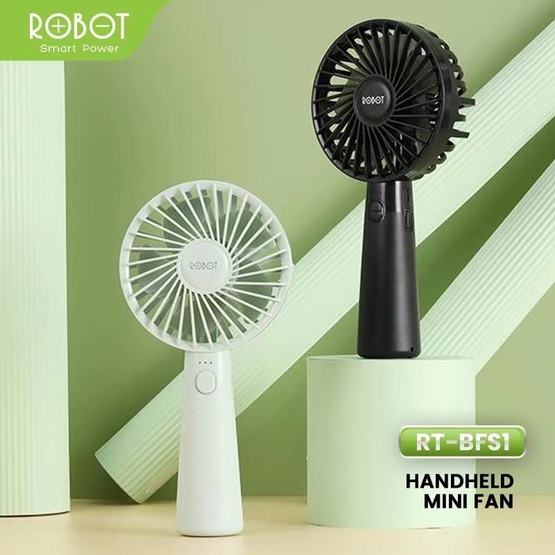 ROBOT RT-BFS1 USB Mini Fan Portable Kipas Angin Genggam 2000mAh 3 Speed - Garansi Resmi 1 Tahun