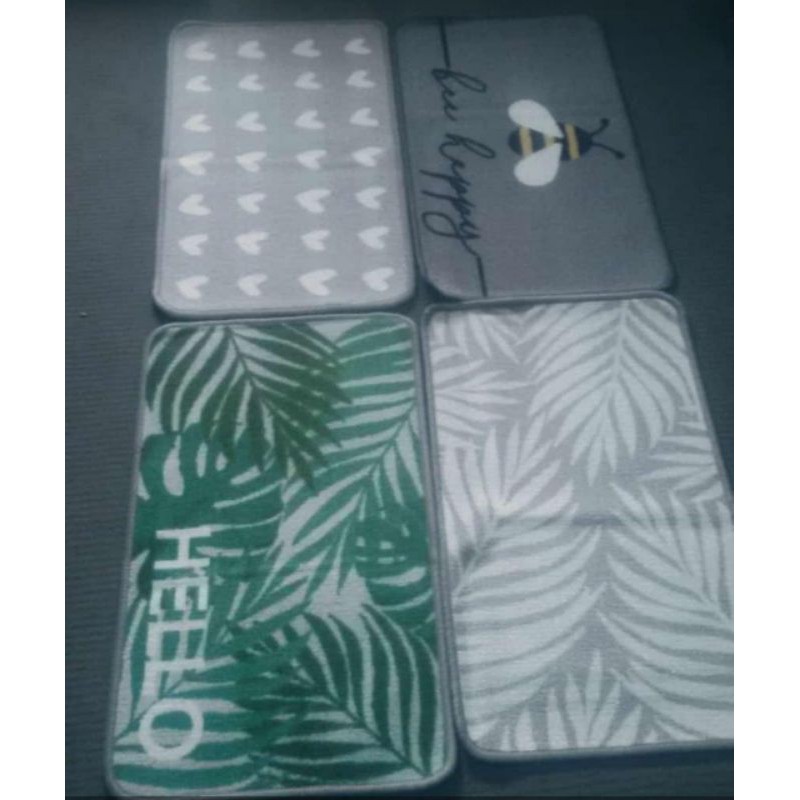 Keset motif daun /keset anti slip 40x70