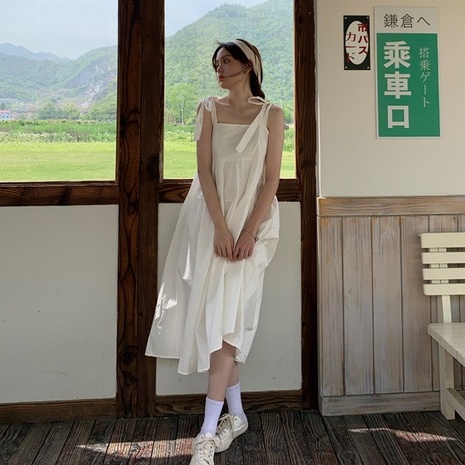 【Rozen】Korean Tie Strap Sleeveless Loose Flowy Midi Dress 2009 (S/M/L/XL/XXL)