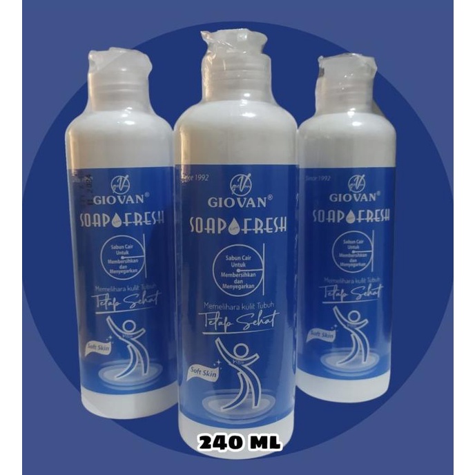 GIOVAN SOAP EXTRA FRESH /SABUN BAYI CAIR/SABUN BIANG KERINGAT 240 ML
