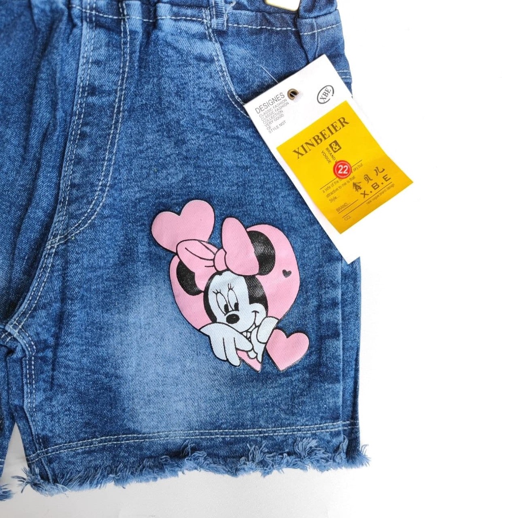 Promo !! hotpen anak import / Celana pendek anak perempuan / Hot pants minnie peek in love ukuran 2-4 tahun