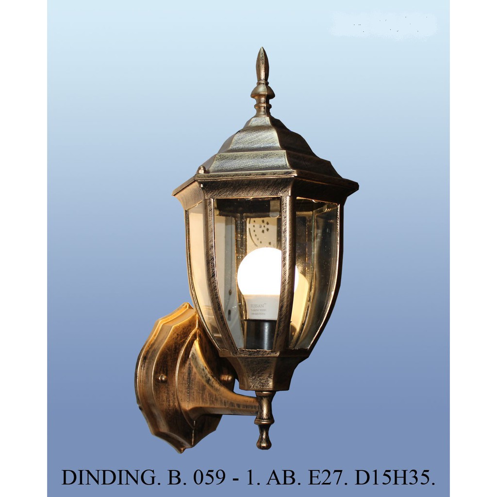 Lampu Dinding/Lampu Outdoor/Lampu Tempel /Lampu Taman/Lampu Tidur / Lampu Pilar/Lampu Antik 059S AB-BK