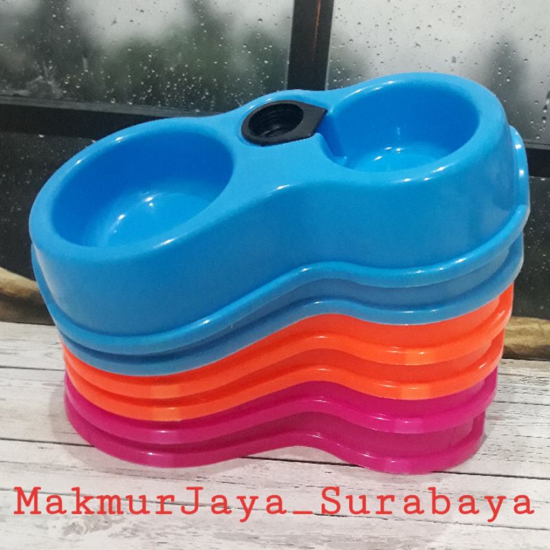 Tempat Makan &amp; Minum Double Auto Water untuk Anjing Kucing Kelinci merk Chiro(Cp13)