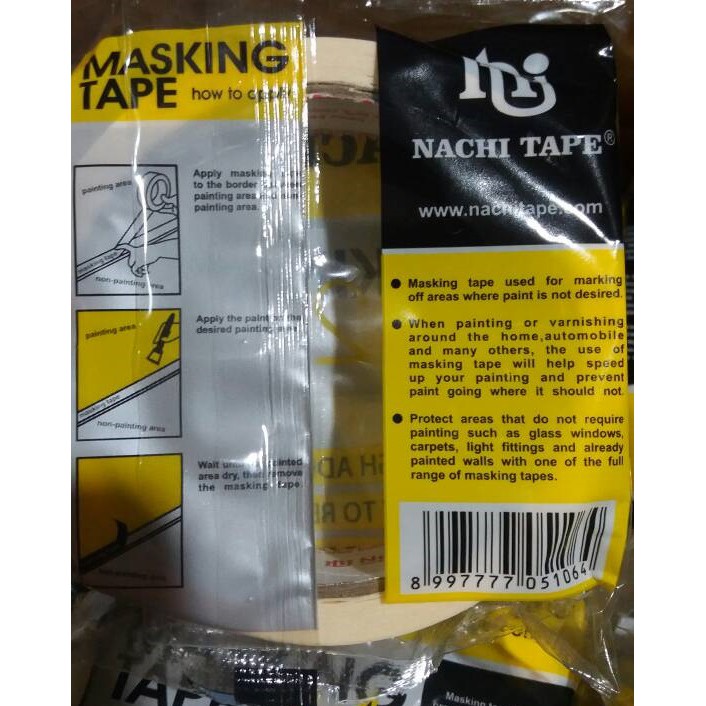 Masking Tape Nachi 24mm Lakban Kertas Plakban Selotip Isolasi Solasi murah