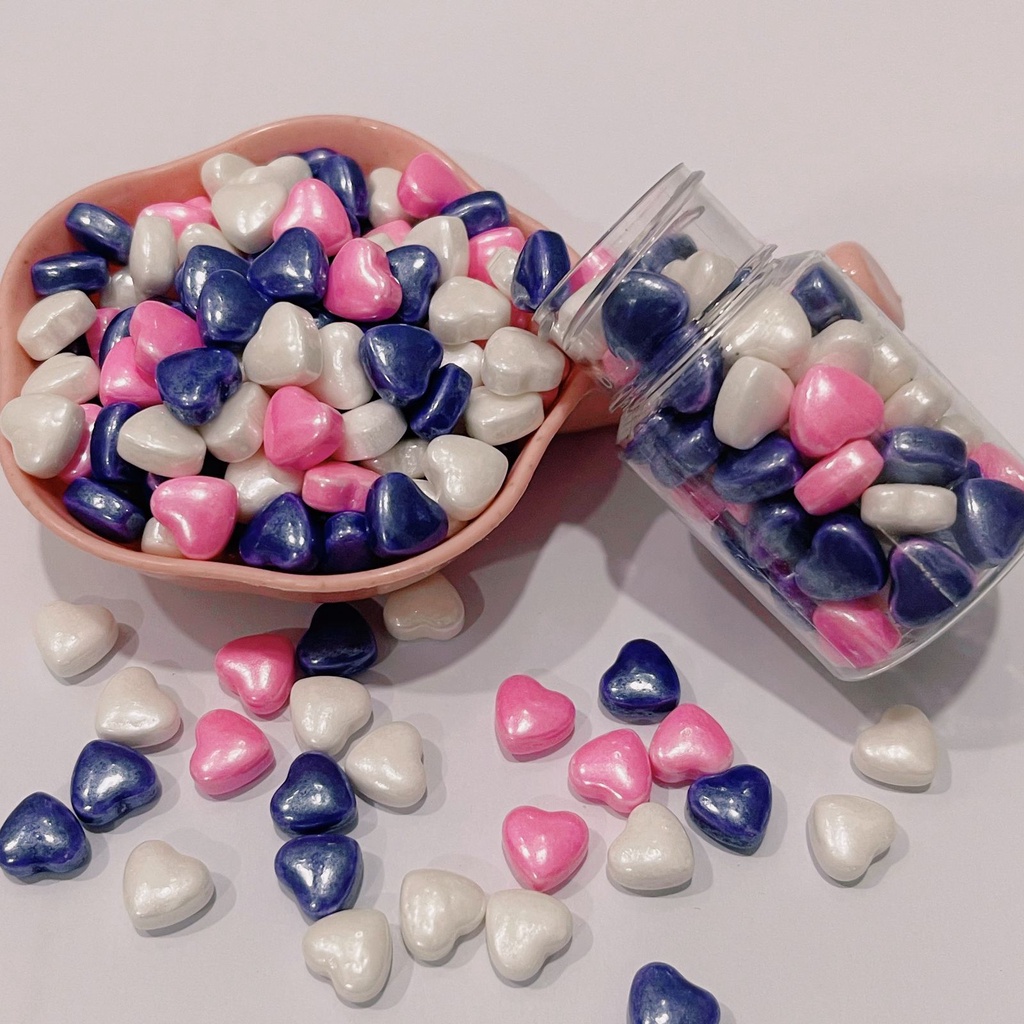 Sprinkle Mutiara Hiasan Kue Ulang Tahun Sprinkle Love Ungu Pink