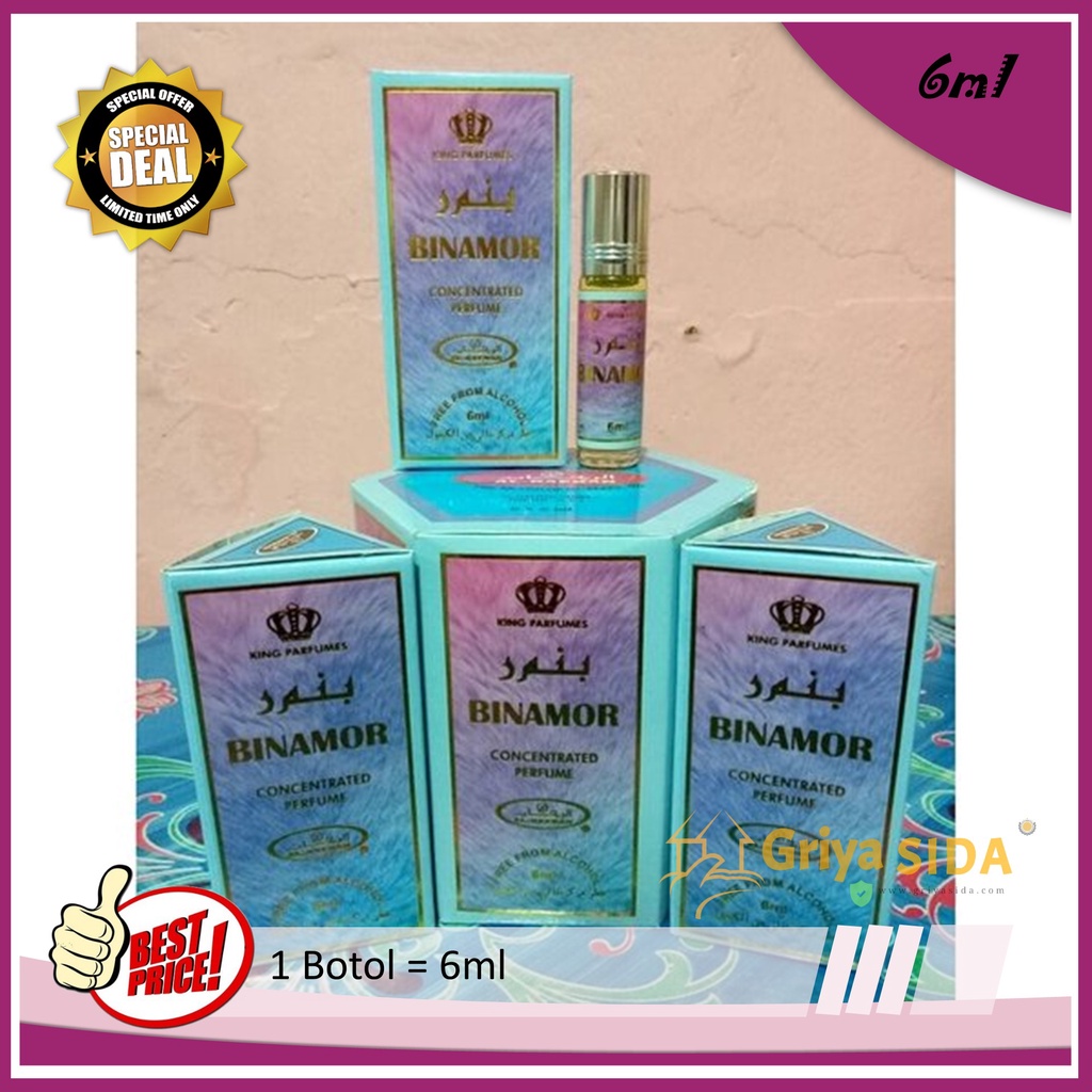 Parfum Binamor 6ml alraehan aroma Binamor al raehan mirip al rehab parfum Harga grosir PROMO!!