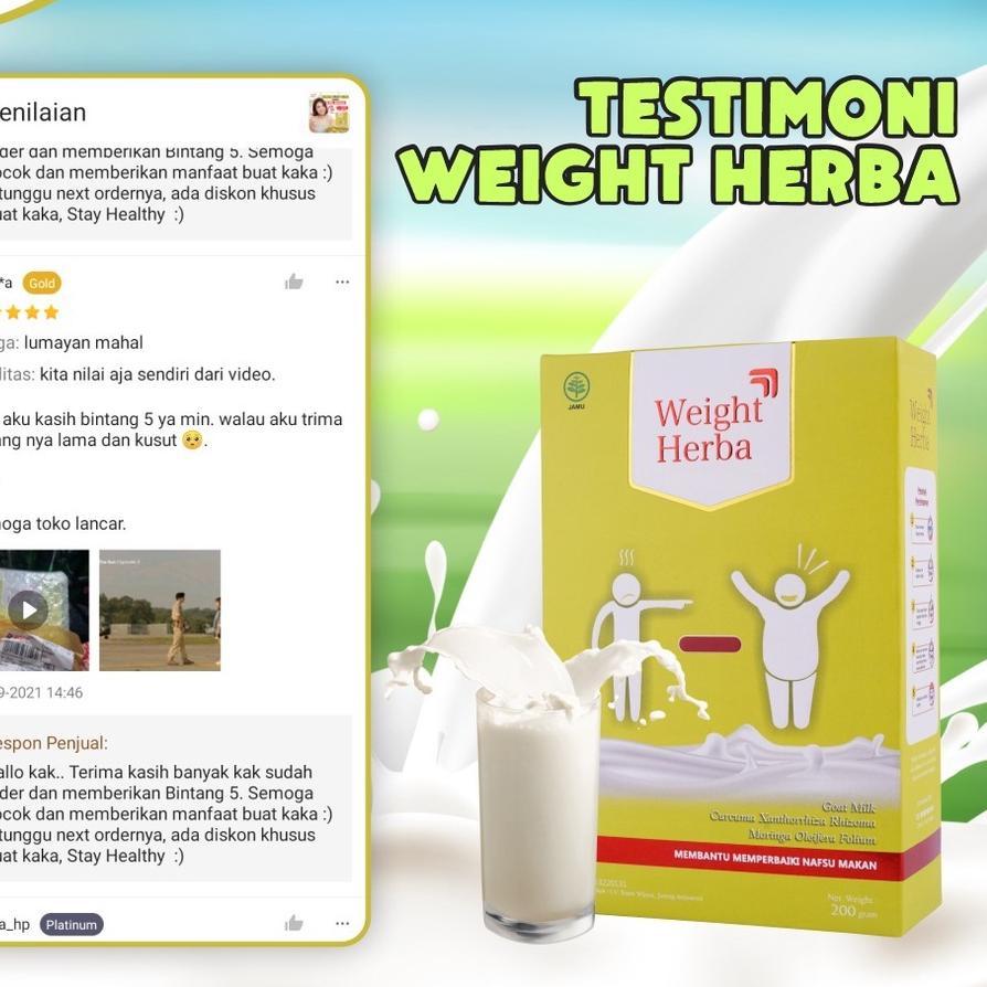 

Flash Sale - Paket 2 Box Badan Berisi - Susu Kambing Nutrisi Weight Herba Tingkatkan Nafsu Makan & Penggemuk Badan Perlancar Saluran Pencernaan Menambah Protein Tubuh Isi 200gr