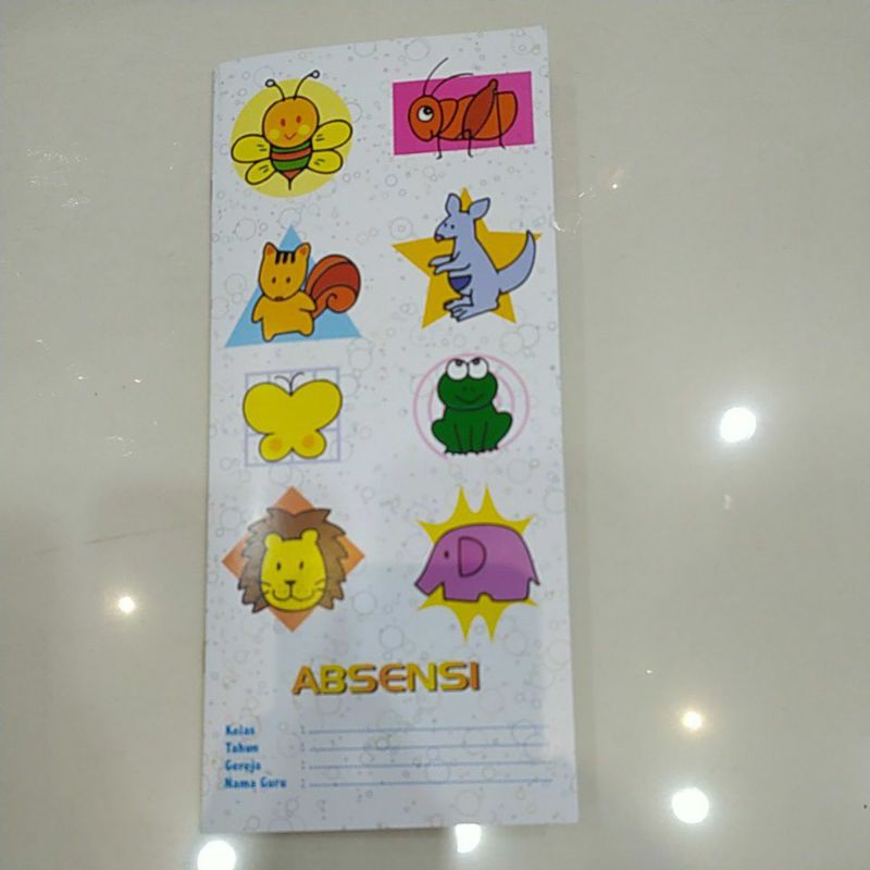 Buku absen sekolah Minggu