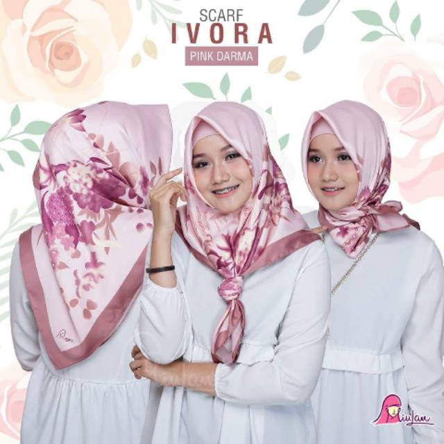 Jilbab segiempat | Scarf Premium IVORA Miulan