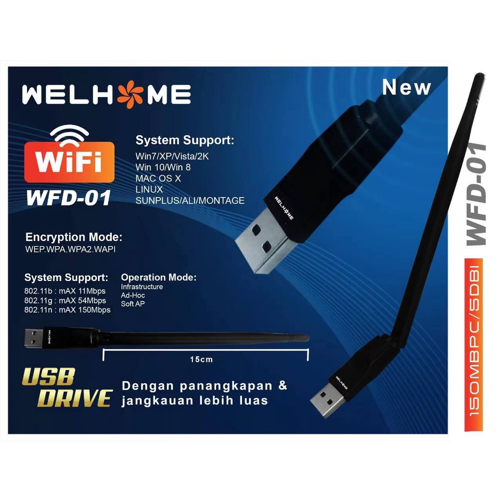 Dongle WIFI Receiver STB Welhome Wellhome Noise set Top Box DVB-T2 Antena Wifi
