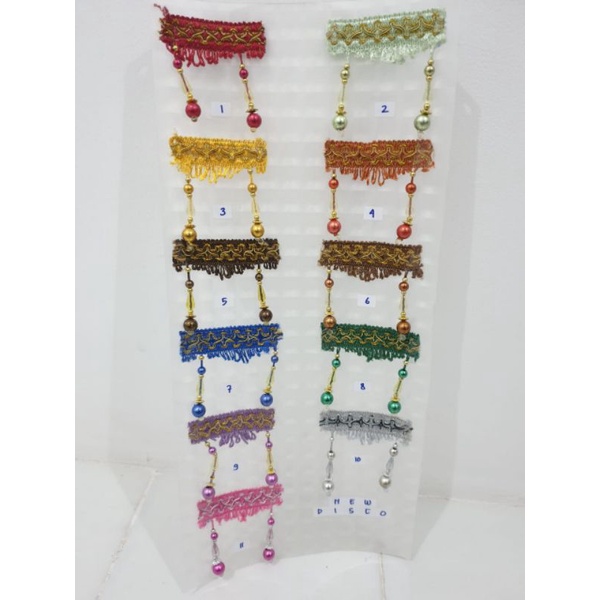 RENDA PONI GORDEN MUTIARA / RENDA GORDEN / MANIK-MANIK GORDEN  1 ROLL ( -+ 15 MTR ) SJ